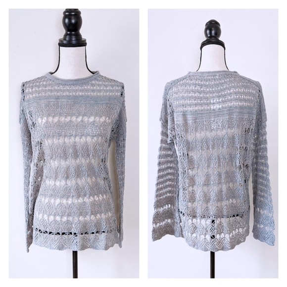 Oddi Sweaters - NWT 100% Cotton Sage Knit Sweater